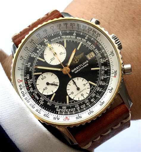 breitling 18k gold navitimer|breitling old navitimer gold.